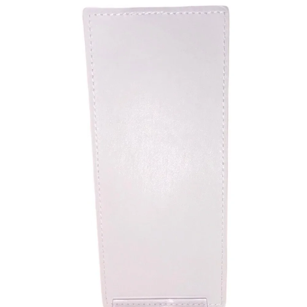 Badgley Mischka White Simple Card Holder Slim Wallet BM-4171 Gold‎ Snap NEW